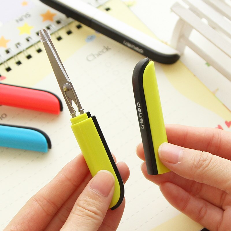 1pcs Candy Hidden Pen Student Safe Scissors Paper Cutting Art Office School Supply Craft Supplies Scissors