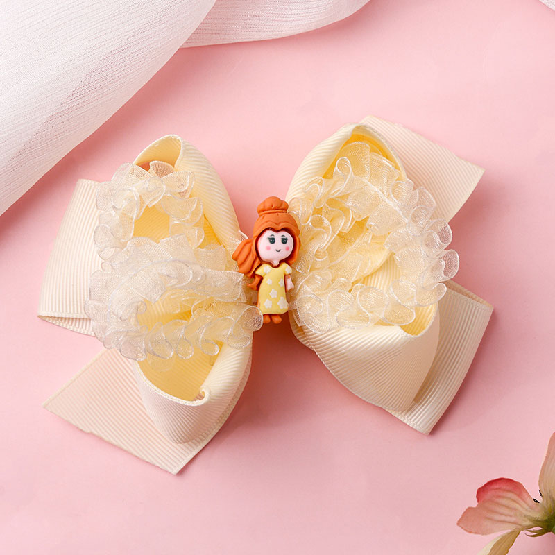 Épingles à cheveux nœud papillon en dentelle Kawaii pour filles, fleur, papillon, pince à cheveux, perle, boutique, vêtements de sauna, outils de coiffure,: Rose