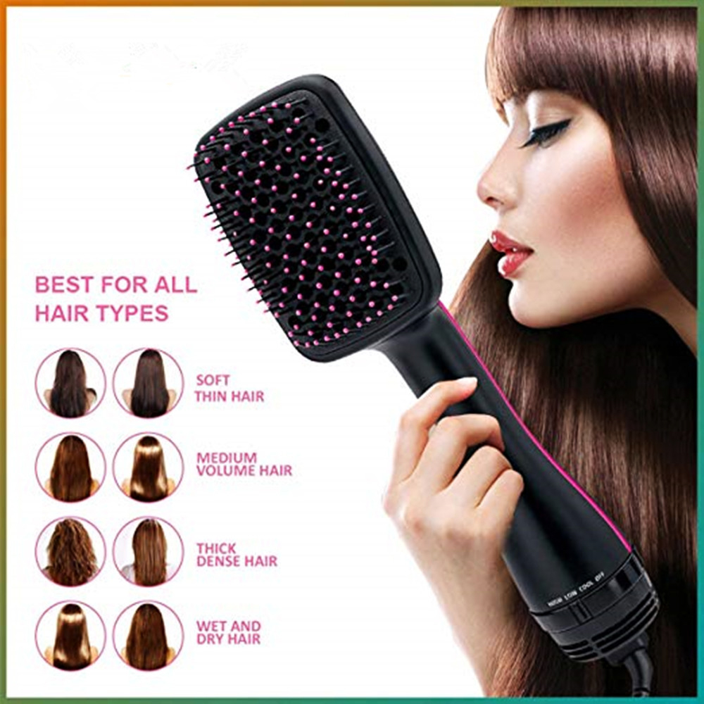 One-Step Hair Dryer &amp; Styler Brush Hairdryer Brush Volumizer Comb Blow Dryer Salon Styler Straightener Curler Air Brush