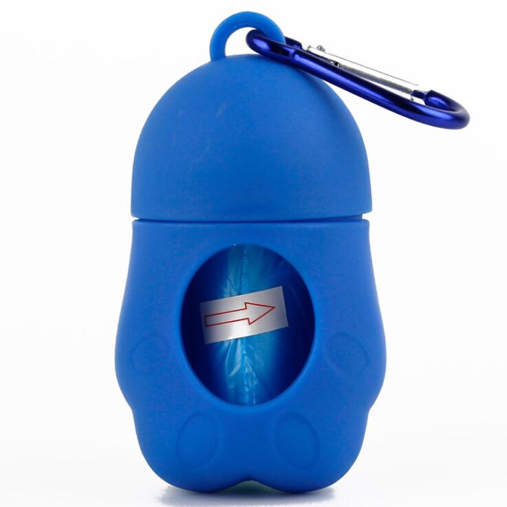 TECHOME Portable Pet Garbage Bag Dog Cat Pick Up Toilet Dispenser Garbage Box Shovel Pick Up Cleaning Supplies: Blue
