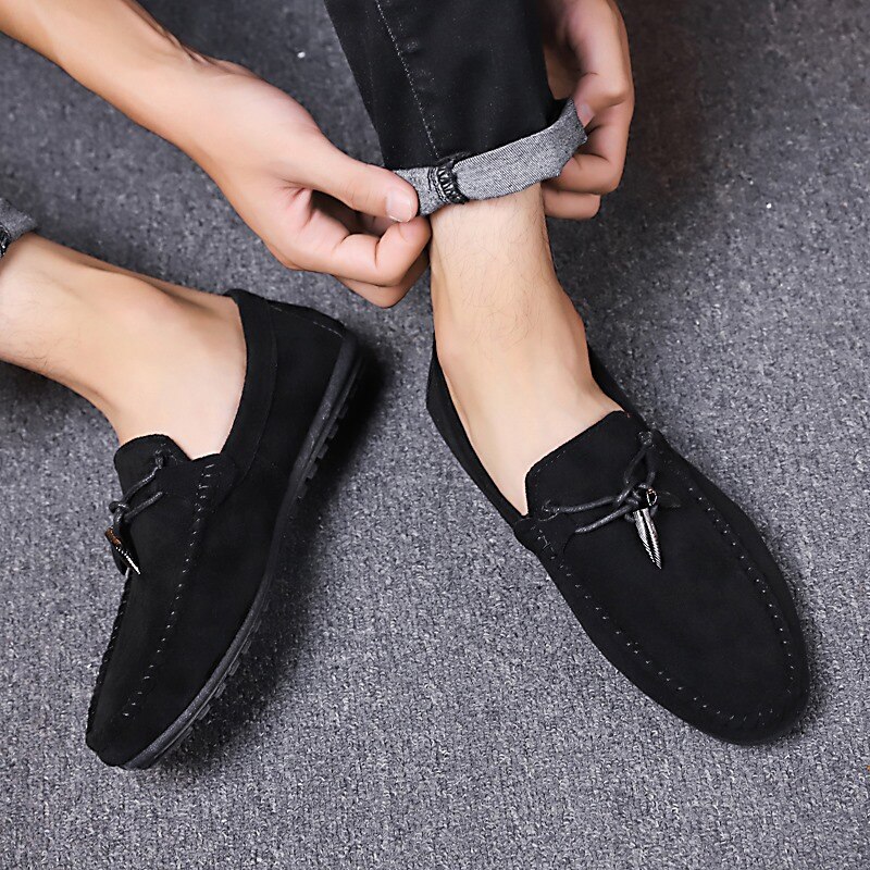 Män fritidsskor män skor mocka man loafers mockasiner hombre slip on herr lägenheter loafers manskor skor vuxen