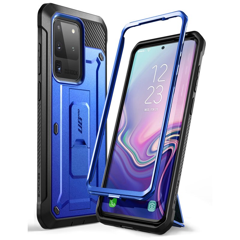 Voor Samsung Galaxy S20 Ultra Case / S20 Ultra 5G Case Supcase Ub Pro Full-Body Holster Cover zonder Ingebouwde Screen Protector: DarkBlue