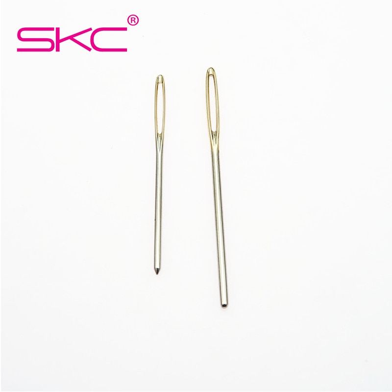 SKC 4pcs/2bag Steel Big Hole Sewing Needles Hand Needles Sweater Embroidery Needles Cross Stitch Needles DIY Sewing Tool