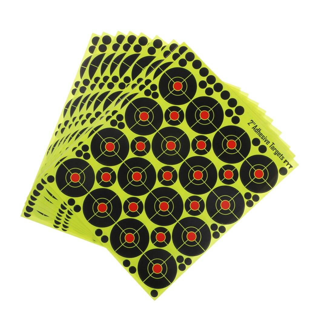 160pcs 2'' Shooting High Visibility Florescent Paper Targets for Training