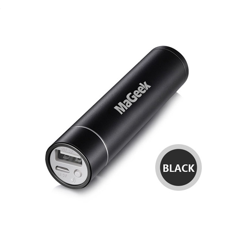 MaGeek 3350mAh Portable Charger Power Bank Backup Power External Battery for iPhone Samsung Xiaomi All Phone [Black]