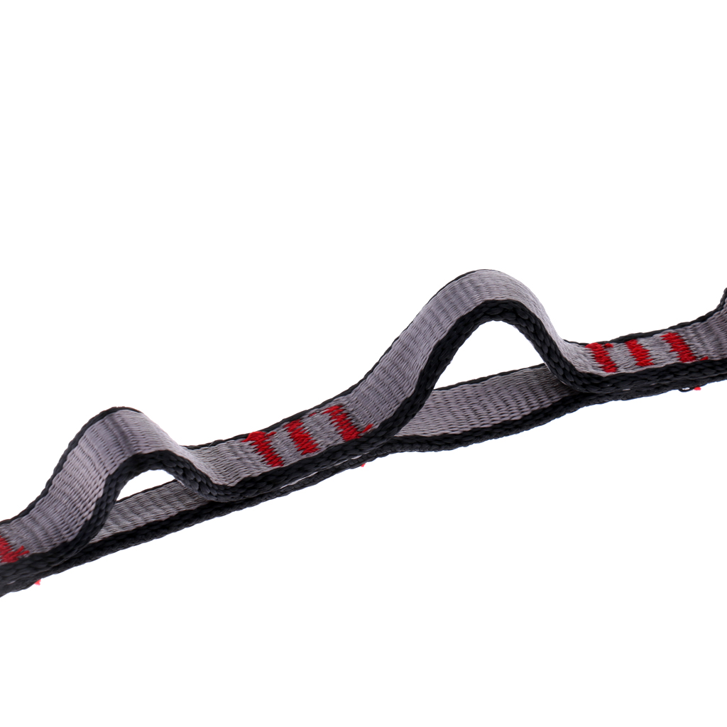 Rock Climbing Daisy Chain Yoga Swing Hammock Hanging Sling Webbing Loop Gray