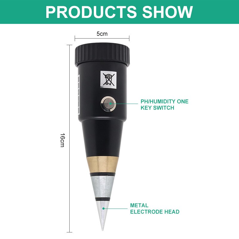 ZD-05 Soil PH&amp;Moisture Meter CE Certified Soil Temperature Humidity Sensor Electric Conductivity Soil Moisture Meter Sensor