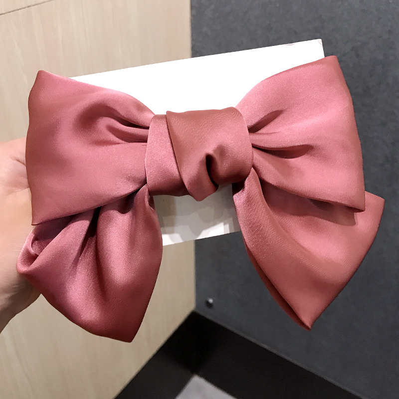 Große rote Schleife elastische Haarbänder süße schöne Clip Temperament Mädchen Schleife Haarnadel Stirnband Haarschmuck japanische Kopfschmuck: Rot