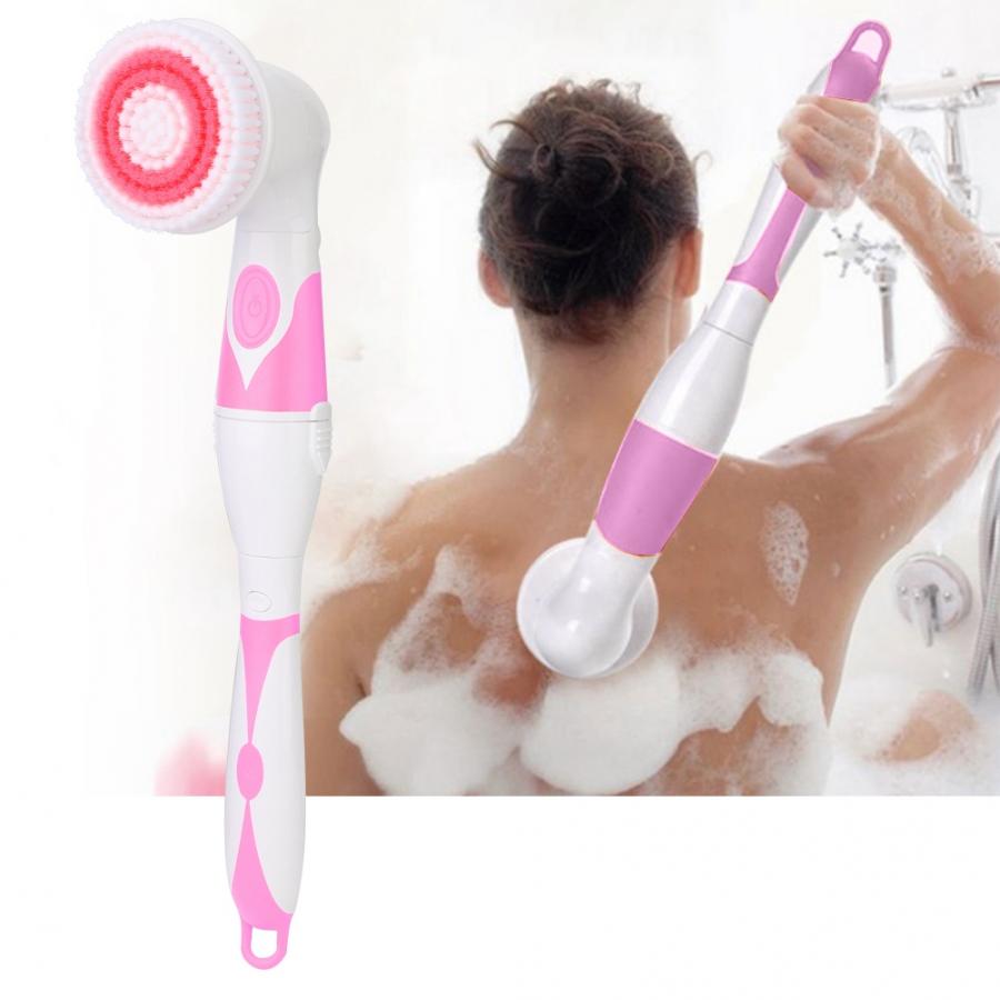 Cepillo corporal para el baño eléctrico 4 en 1, cepillo masajeador de ducha de mano automático exfoliante, Bola de baño, cuidado de la salud
