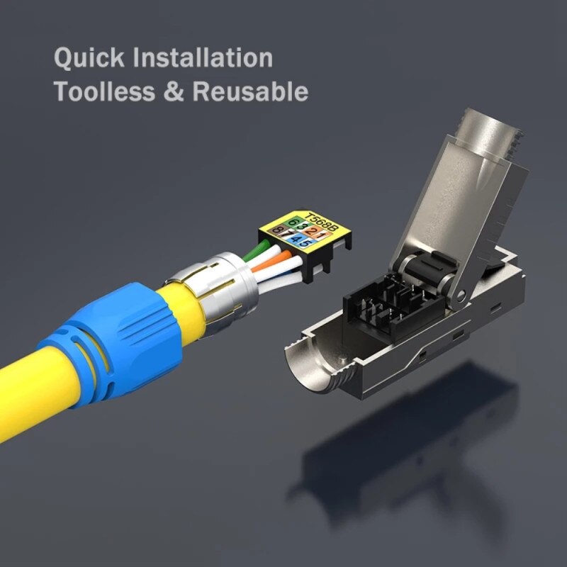 RJ45 Cat8 Cable Ethernet Coupler 40G 2000MHz Jack Keystone internet Splitter Computer lan Cat 8 Connector Female rj 45 Adapter