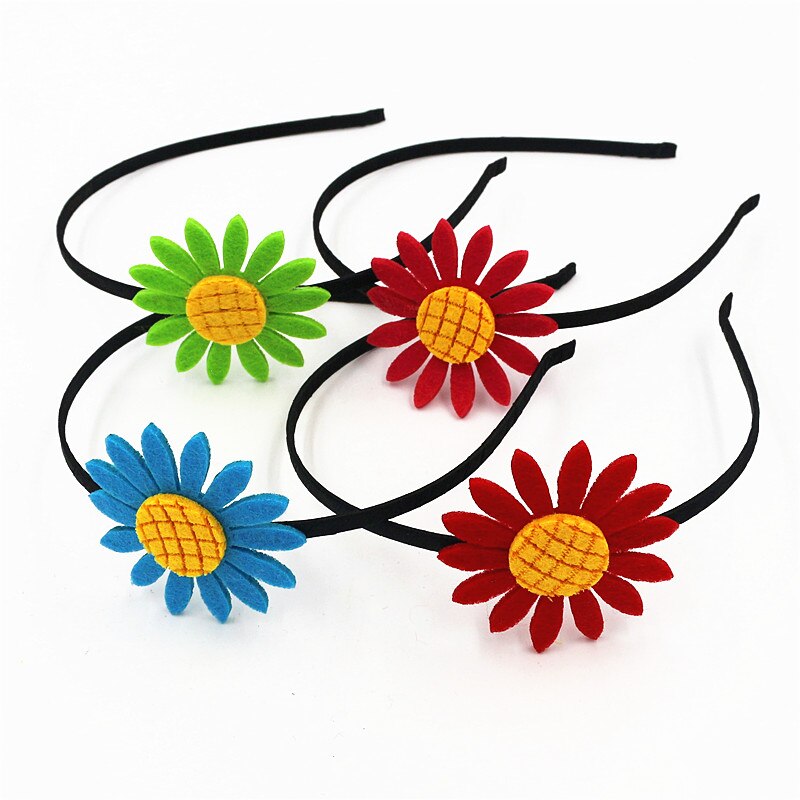 Diadema de girasoles para niña, diademas bonitas para niña, cinta para cabeza para el sol, accesorios para el cabello, aro de pelo de flores para niña