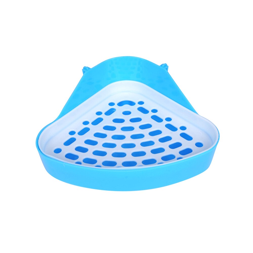 Pet Cat Corner Toilet Litter Trays Rabbit Litter Clean Box Triangle Toilet Potty Trainer Hamster Chinchilla Guinea Pig Bunny: Blue