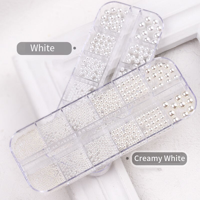 1 æske bittesmå ab krystal rhinestones til negle skinnende kaviar perler mikro glaskugler mix størrelse charme perler holo nail art dekorationer