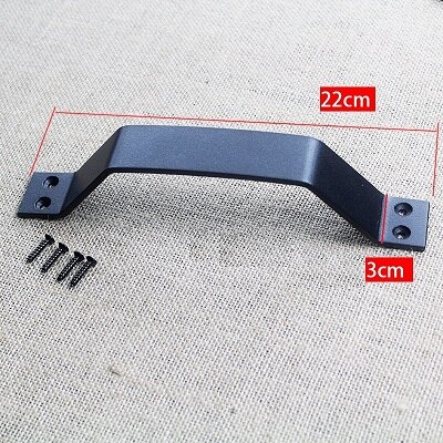 Black barn wooden door pull handle knob: 3