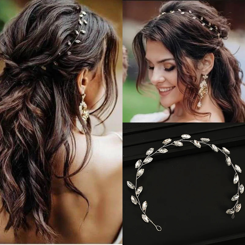 Tiaras de novia de Color plateado para mujer, diademas hechas a mano, joyería de cristal más barata para el cabello, tocado para niñas, tocado,