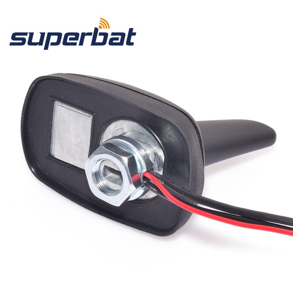 Superbat DAB/DAB+/FM Car Digital Radio/Stereo Amplified Aerial Roof Mount Antenna and SMA Aerial Replacement Cable for Auto DAB