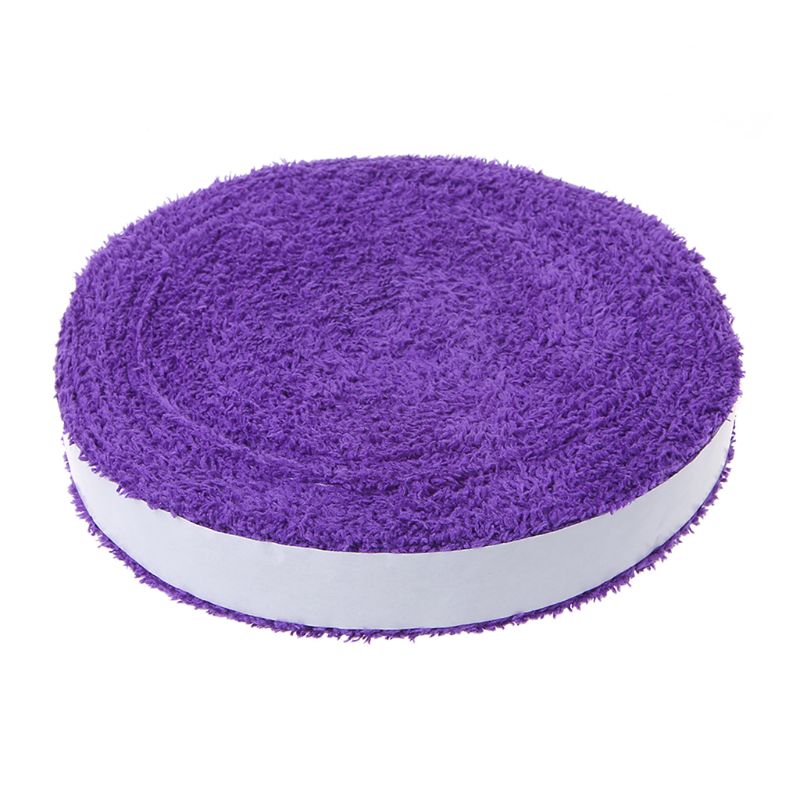 1 bobine 10M serviette colle Grip Badminton Tennis raquette surgrips antidérapant sueur bande Grip bande: Purple