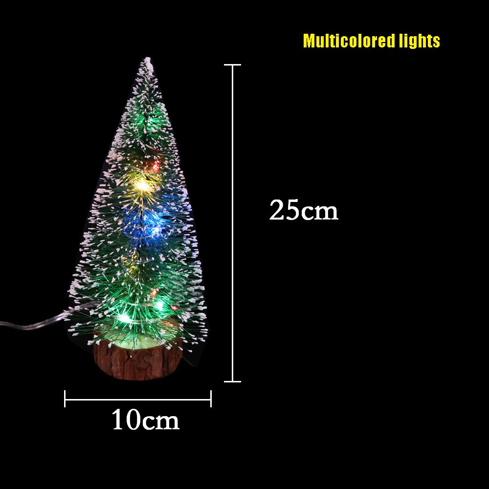 Juldekorationer julbordsdekorationer grön rimfrost med led-ljus tallbarr mini julgran: 6