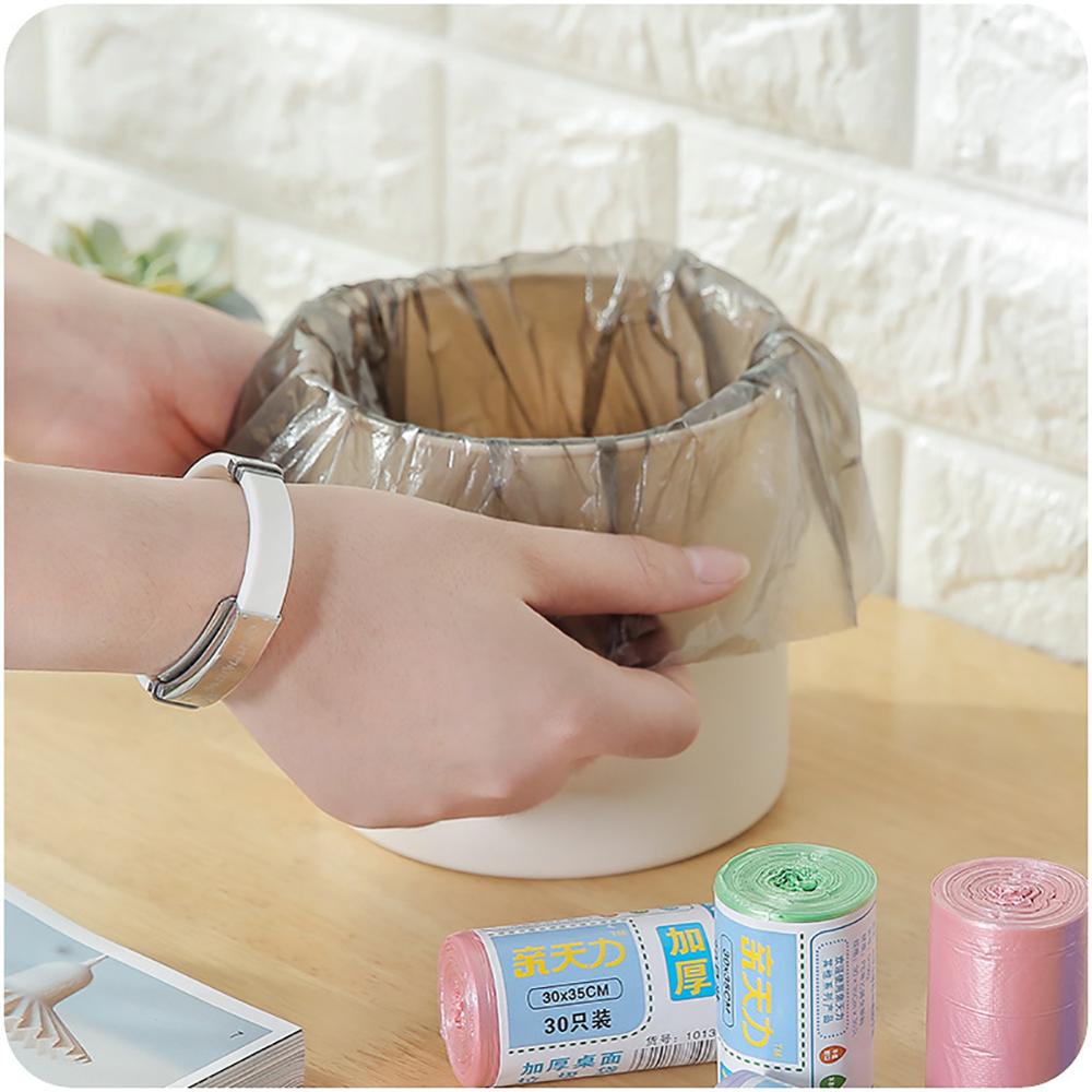 Bolsas de basura pequeñas desechables para cocina, bolsa de basura de plástico Biodegradable, contenedor de almacenamiento de basura, productos de limpieza 15