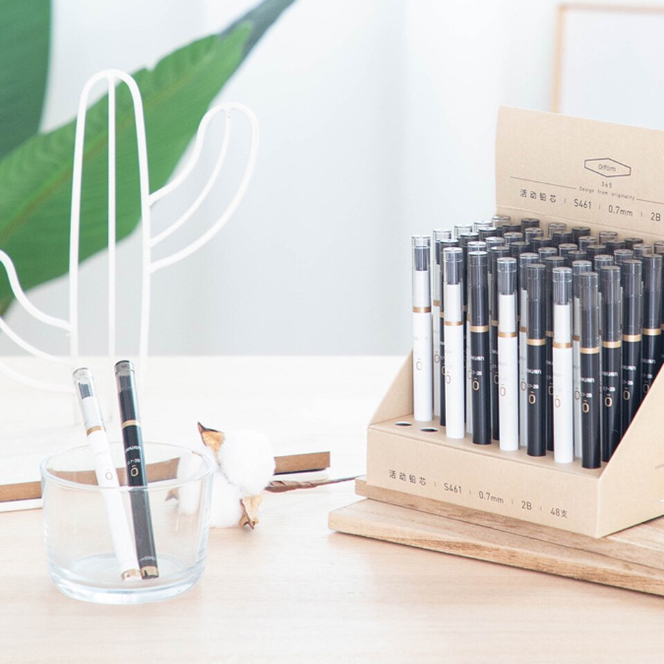 Recargas de plomo de lápiz mecánico, 2B, 0,5/0,7mm, 120MMX, 20 piezas, dibujo largo, plomo especial, producto escolar, proveedor al por mayor