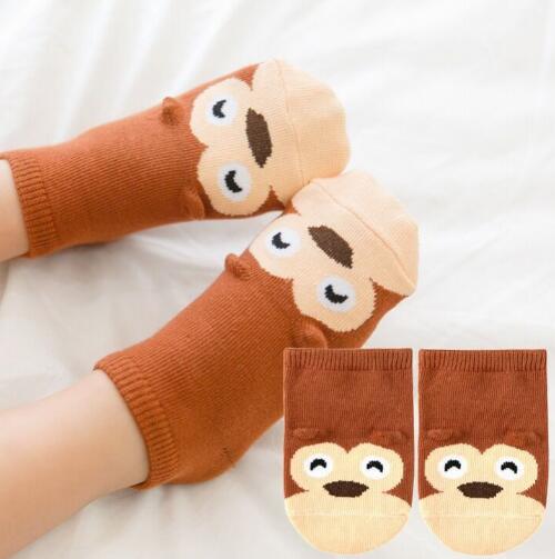 Leuke Lente Herfst Baby Sokken Pasgeboren Katoenen Baby Jongens Meisjes Leuke Peuter Asymmetrie Anti-Slip Sokken Voor Baby &#39;S Winter: monkey / 24-48Month