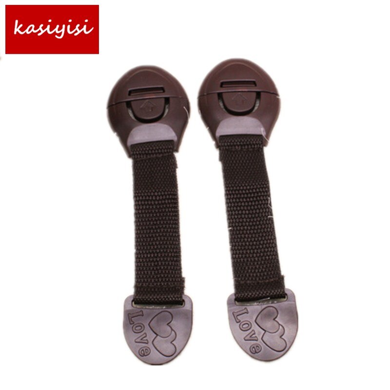 Serrure de sécurité pour porte et tiroir, 100 pièces/lot, de sécurité pour bébé: coffee