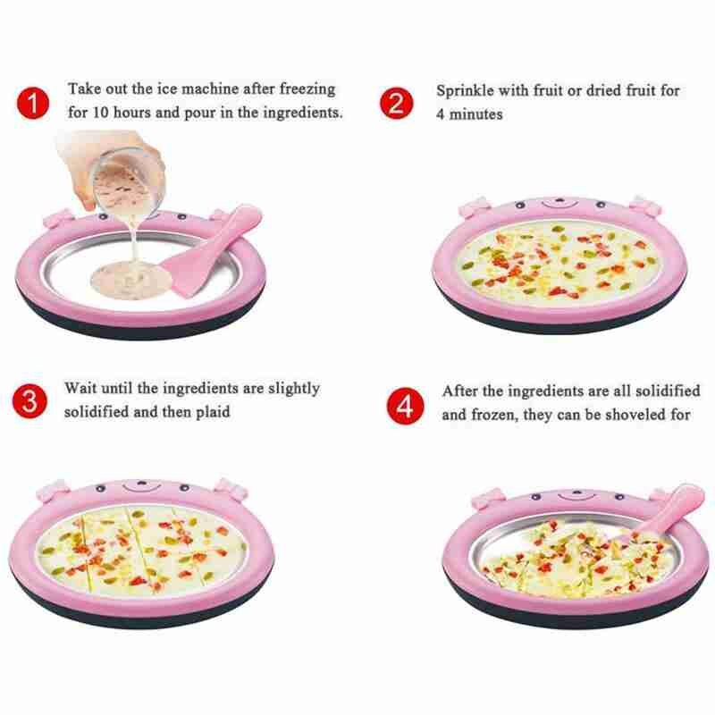 Instant Ice Cream Maker Yogurt Sorbet Gelato Ice Roll Pan Kitchen Cream Machine For Kids Ice DIY Maker Gadgets Home K4J6 K2N3