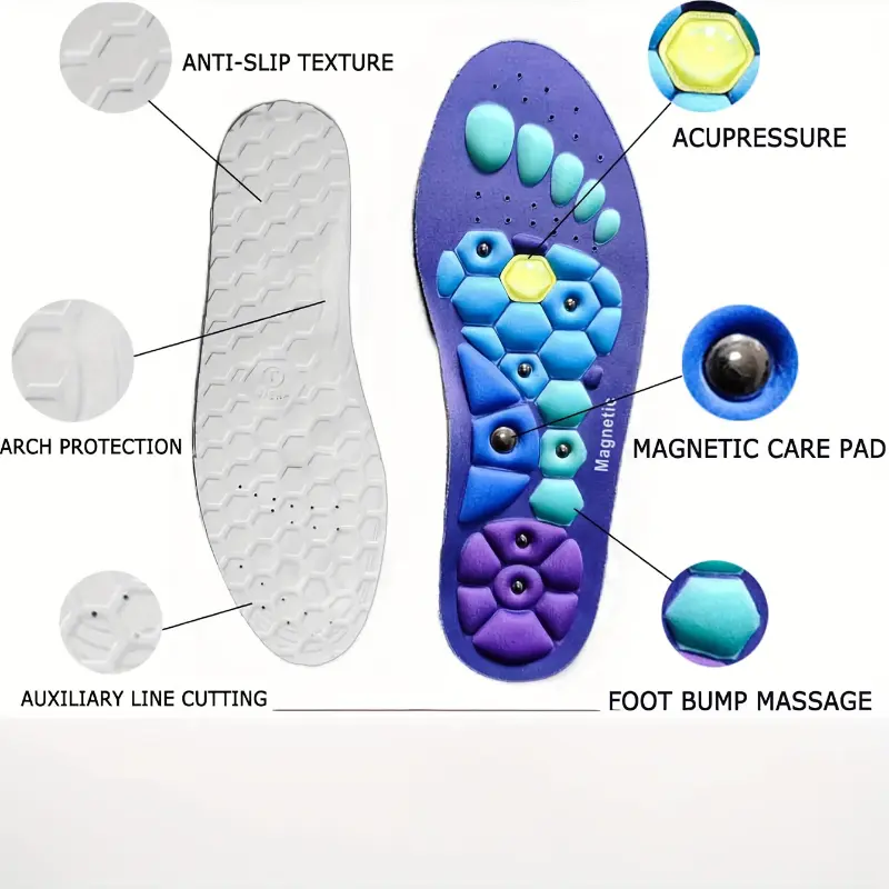 Magneettiterapiapohjalliset jalan akupistehierontatyyny eva holvituki ortopedinen pohjallinen urheilu juoksu väsymystä vähentävät terveyspohjalliset
