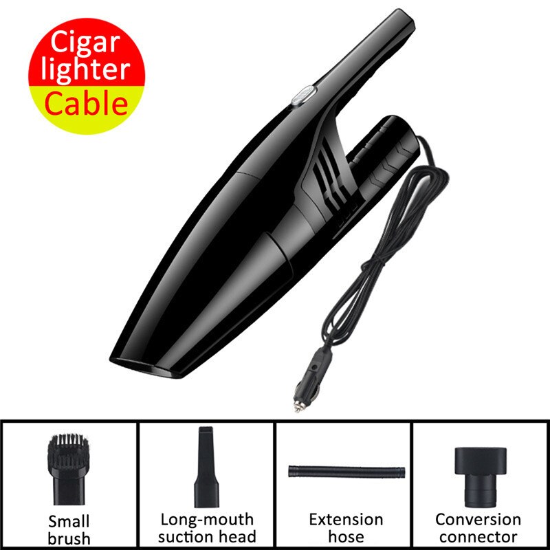 150W odkurzacz samochodowy ręczny bezprzewodowy/wtyczka samochodowa 12V 8500rocznie bardzo duża siła ssąca odkurzacz na mokro/na sucho 20000 obr./min dla samochodu W domu: biały