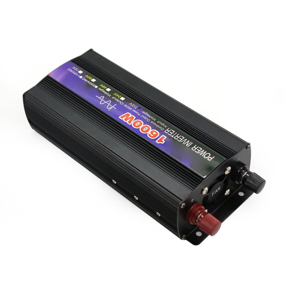 1600W Pure Sine Wave Intelligent String Inverter Power Inverter Car Converter Adapter Car Inverter with Digital Display