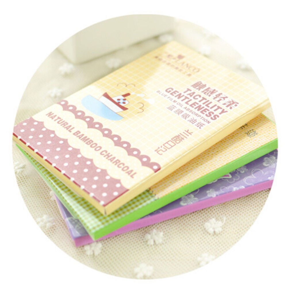 50 Sheets=1Pack Facial Oil Blotting Sheets Face Oil Control Absorbing Film Blotting Paper Cleaning Beauty Makeup Tools