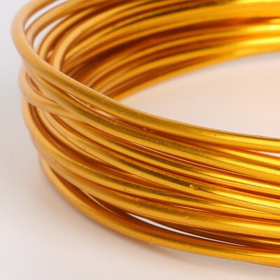 3/10 Meter Anadized Dia Aluminium Draad 1/1. 5/2/2.5mm Soft Ambacht Veelzijdige Geschilderd Aluminium Metalen Draad Voor DIY Sieraden Bevindingen: Gold / 2.5mm  3Meters