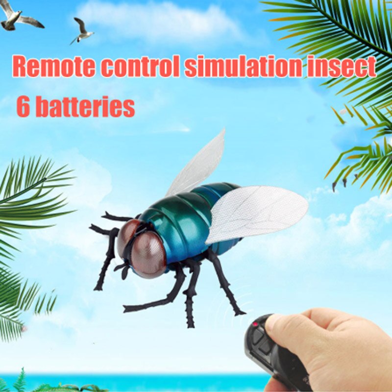 Scary Novelty Rc Insects Cyan Infrared Housefly Electronic Components Model Remote Control Flies