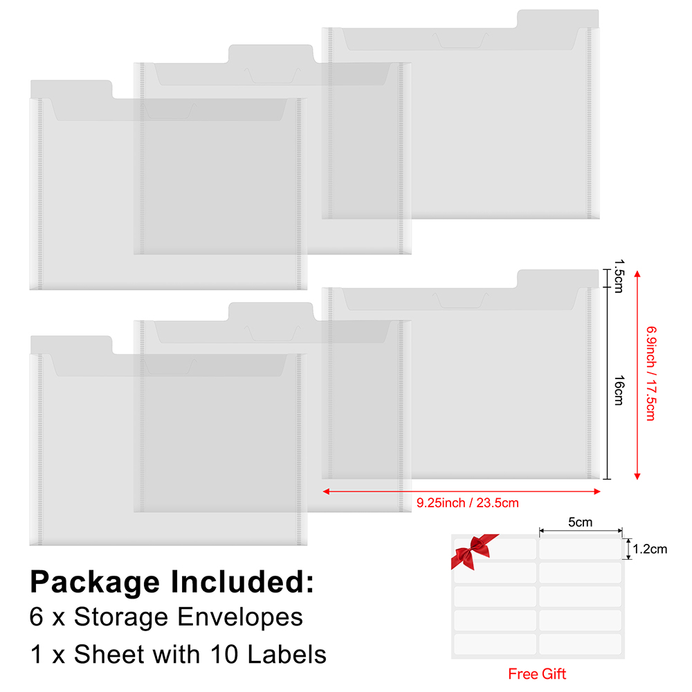 Clear Craft Storage Box with 6 Tabbed Dividers/Double Sided Strong Magnetic Sheets/Plastic Envelopes Cutting Die Stamp Organizer: light green