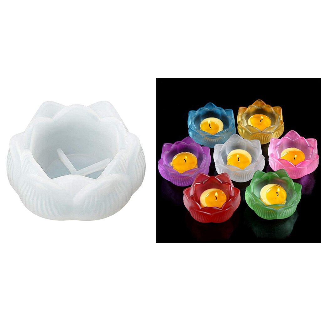 Lotus sieradendoos mal asbak maken siliconen hars mal, kandelaar epoxy mal voor het maken van sieraden hars mallen
