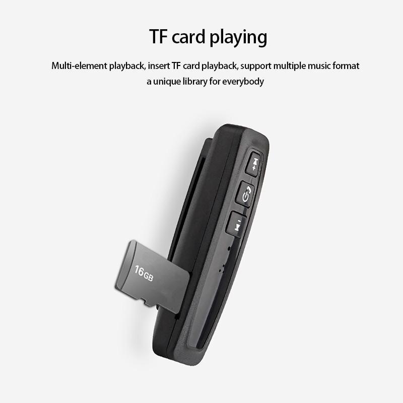 Bluetooth modtager 3.5mm aux jack stereo musik lyd support tf kort med mikrofon sort trådløs modtager bluetooth adapter