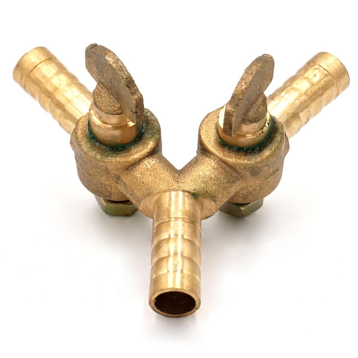 UUMFP 10 stuks brandstofslang prikkeldraad, 3-weg Y-stuk Brass