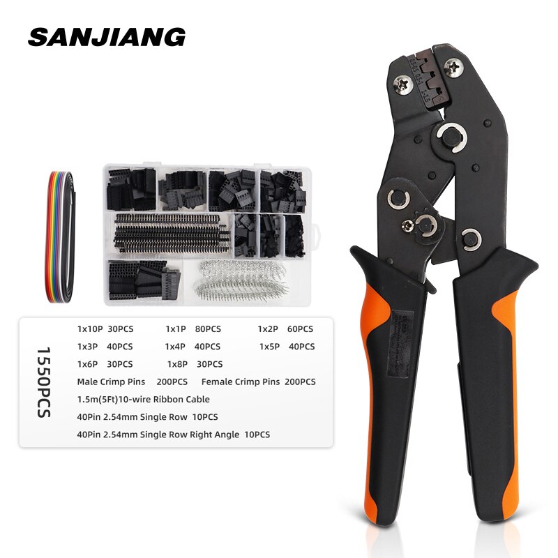 Kit d'outils de sertissage SN-28B, ensemble de pinces à sertir XH2.54 SM prise de ressort JST ZH1.5 2.0PH 2.5XH EH SM connecteur Servo: sn-28B 1550PCS