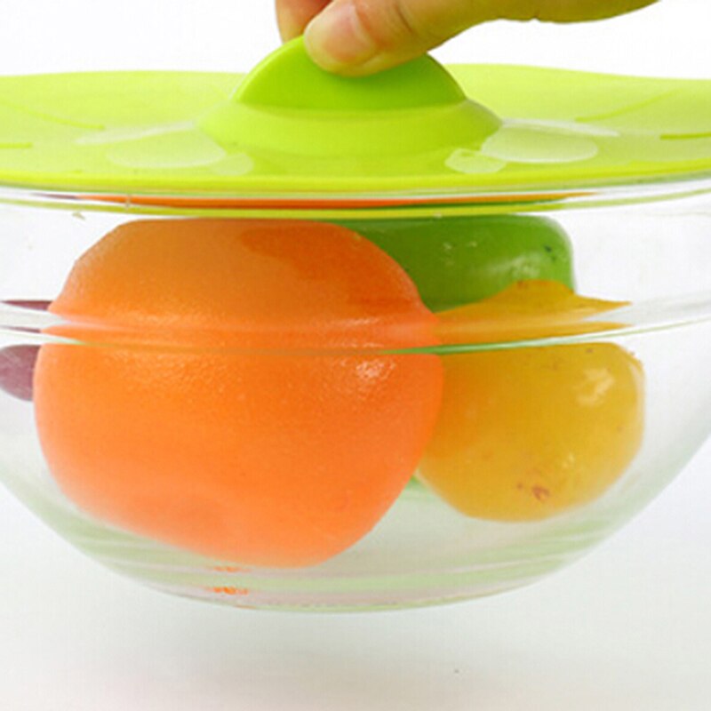 Transparante groene siliconen deksel-kom pan kookpot deksel siliconen pan morsstop deksel ronde keukengadgets