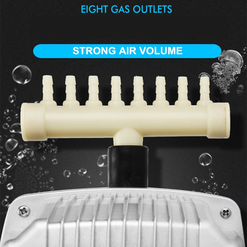 JEBO P30 10W Air Compressor Large Volume Air Pump Ultra Quiet Oxygen Increase Machine Oxygen Rinse Aquarium High Power Air Pump