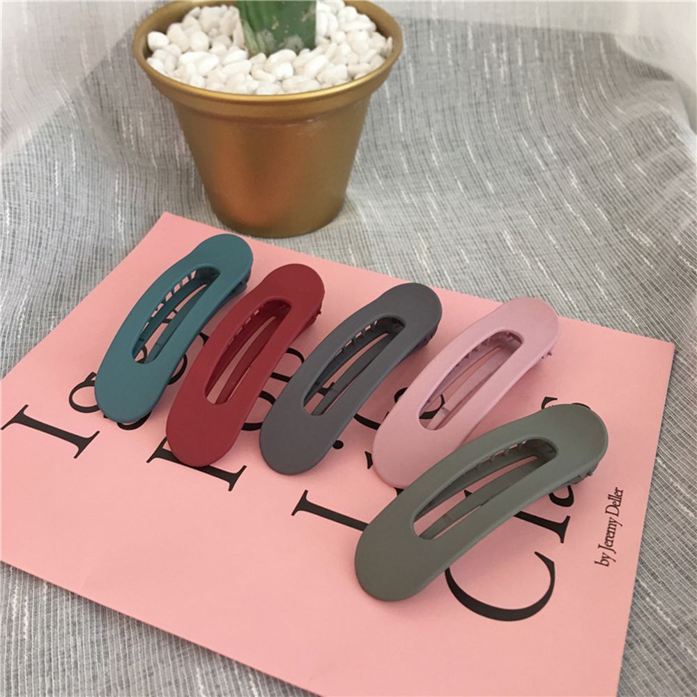 Pinzas grandes para cabello para mujer, horquillas de acrílico de estilo japonés, accesorios para el cabello, Color sólido