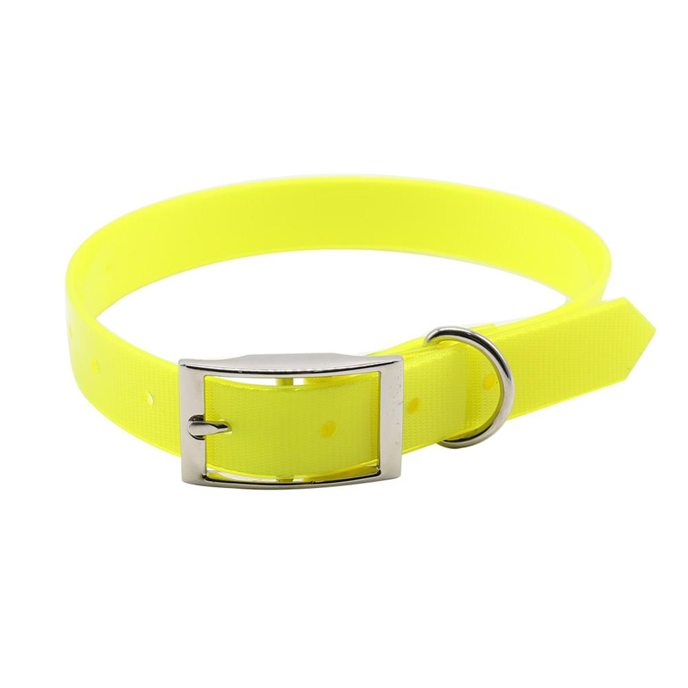 Dierenwinkel Halsband Tpu + Nylon Waterdichte Deodorant Slip Vuil Schoon Halsbanden 7 Kleuren Voor Kleine Grote Hond Accessoires: yellow / S