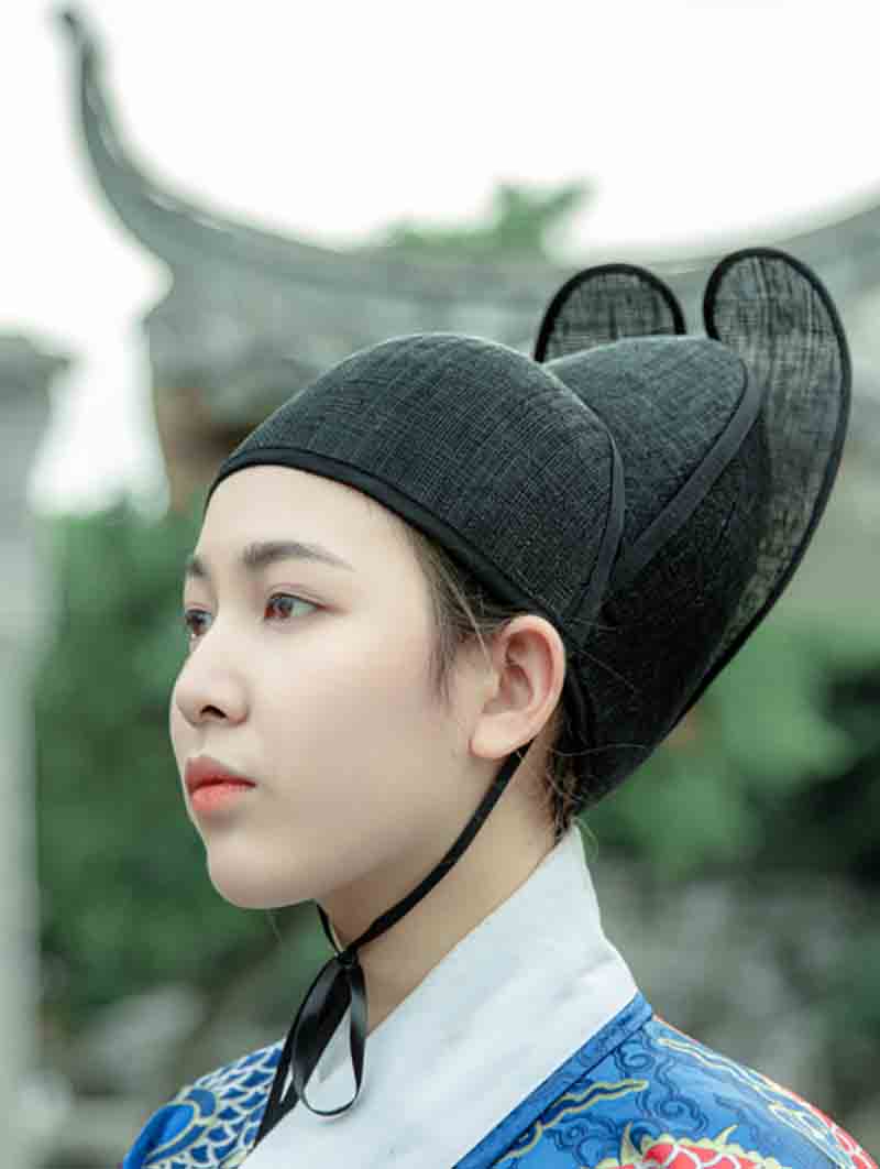 Hanfu Hat For Men&amp;Women Chinese Ancient Ming Dynasty Black Gauze Hat Headdress Male Cosplay Hanfu Formal Hat For Men Women