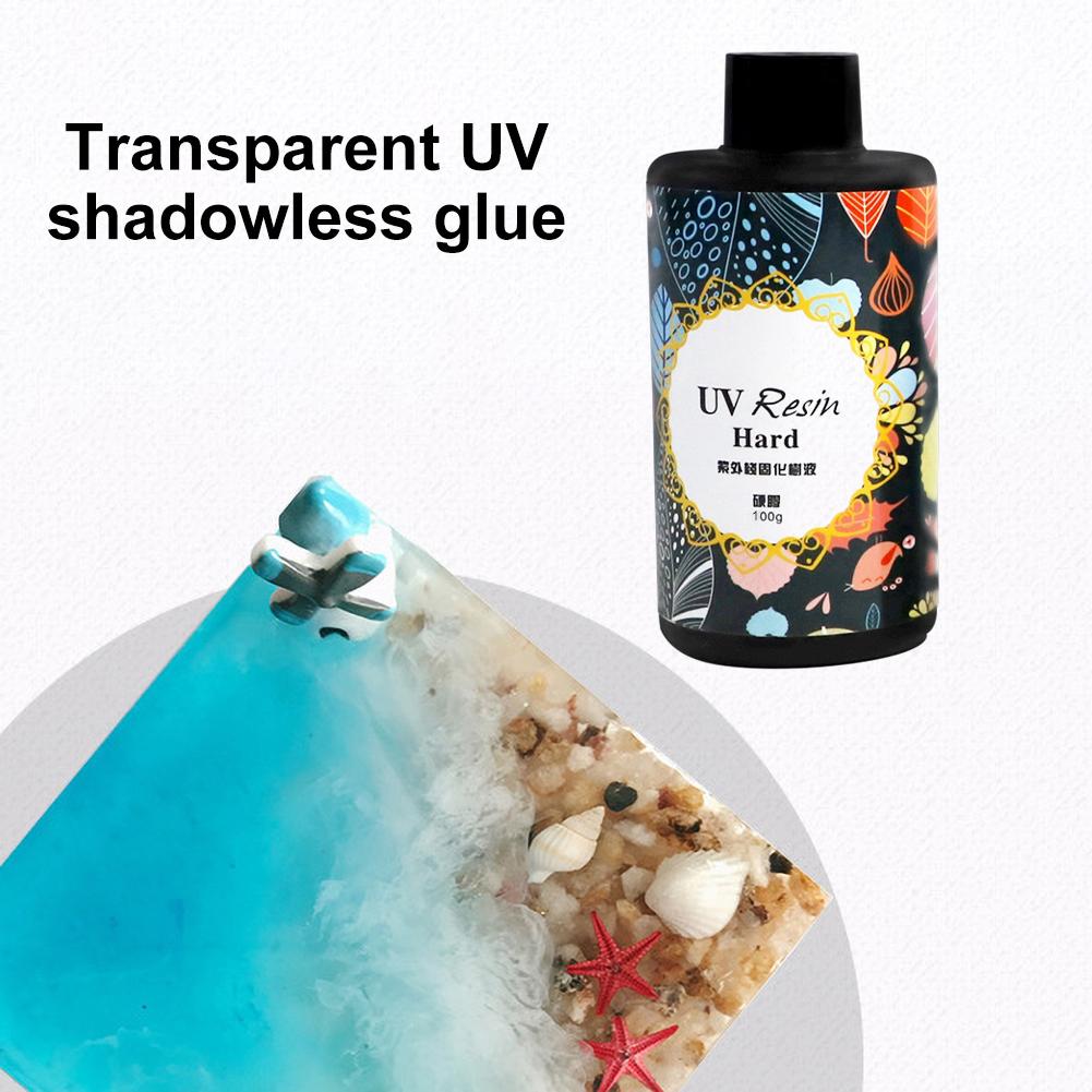 Faux Crystal Hard UV Resin Jewelry Making Epoxies Clear Ultraviolet Curing Epoxy DIY Glass Adhesive Glue Handmade Accessory