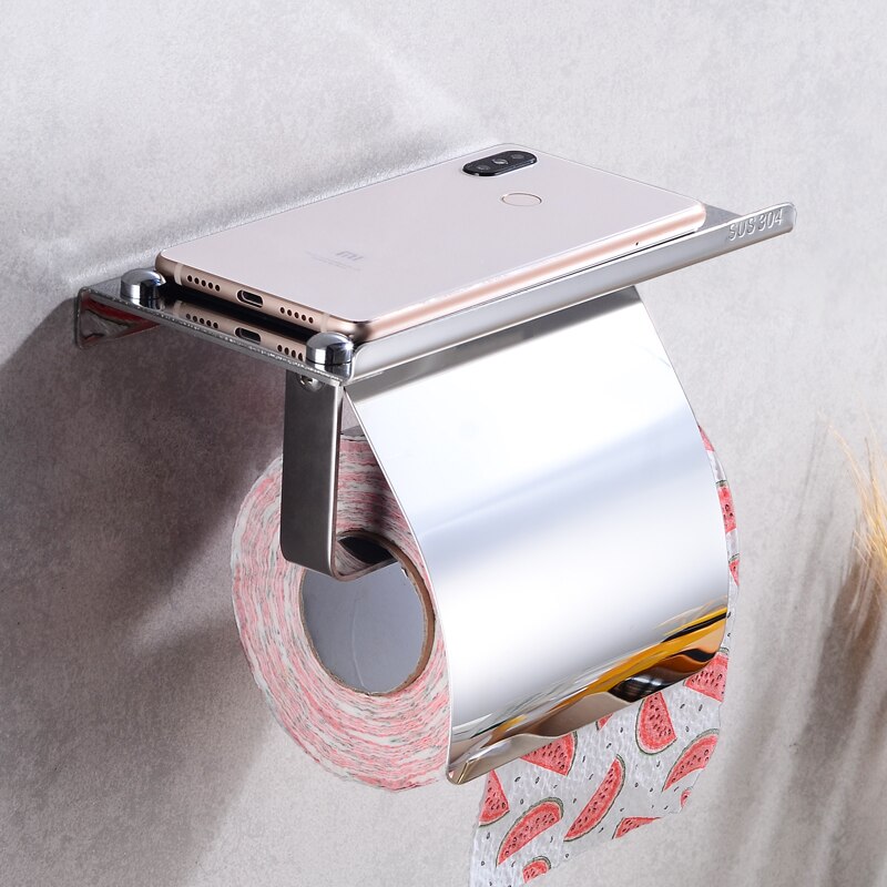 Bathroom Stainless Steel Towel Holder Wall Mounted Towel Rack Hanging Holder Single Towel Bar Ring Robe Hook Toilet Paper Holder