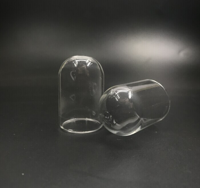 50 stk / mye 35 x 25mm klart mini rør bjelle glass glass globus boble glass deksel kuppel ønske diy glassflaske hetteglass anheng halskjede dekor: Tilfeldig blanding