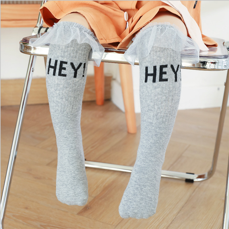 neue Baby socken freundlicher Kleinkinder Mädchen Kniehohe Lange Weiche Baumwolle Spitze Baby freundlicher Socken Baby Mädchen socken