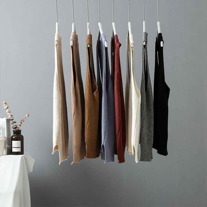 Maglione casuale primavera autunno donna gilet maglione di lana spessa e grezza maglia maglione fuori misura canotta femminile senza maniche grande superiore donna