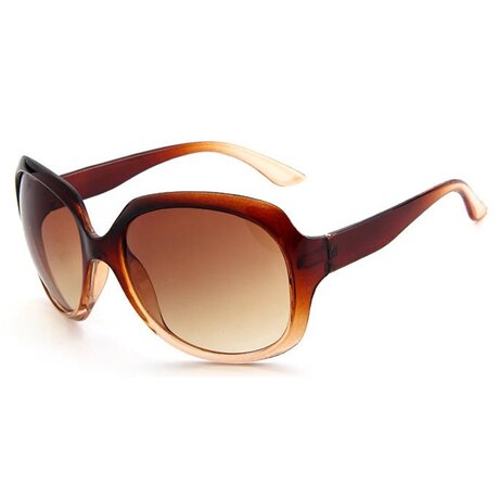 Gafas De Sol clásicas Retro para mujer, lentes De Sol femeninos con forma ovalada, a la: Brown