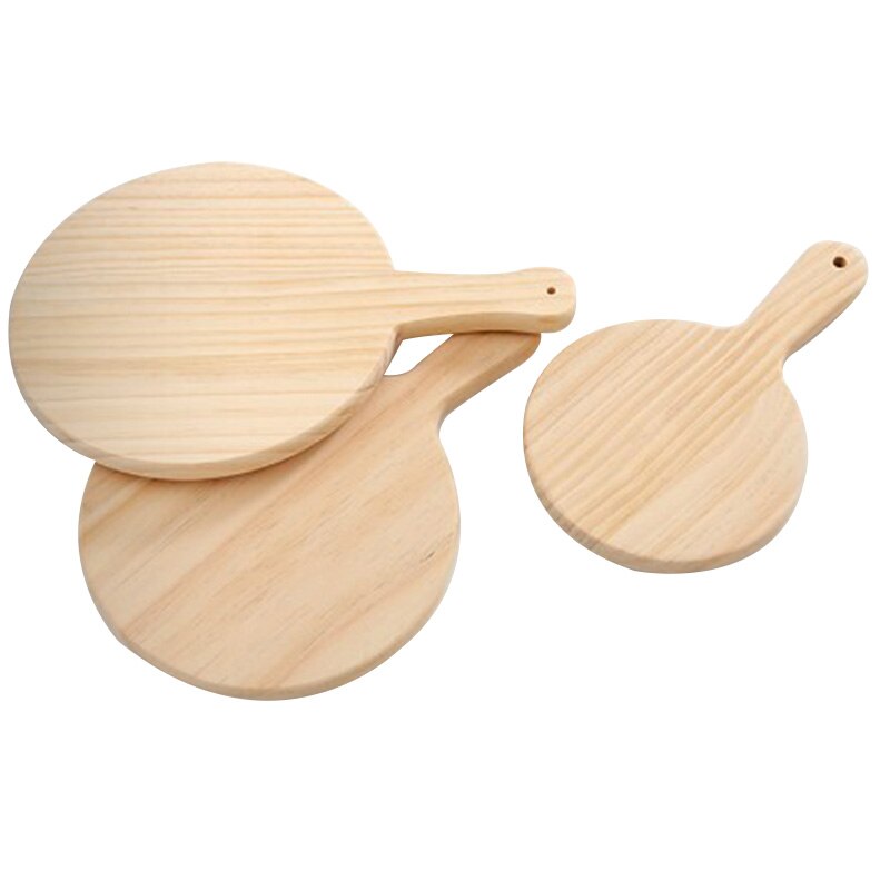 Bandeja para pasteles, tabla de madera, pala para servir Pizza, queso, plato, tabla de cortar, utensilio de horneado redondo, herramientas de pastelería, accesorios
